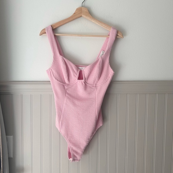 Astr Tops - 🌸 ASTR The Label Aria Ribbed Bustier Bodysuit – Pale Pink | Size Medium like new